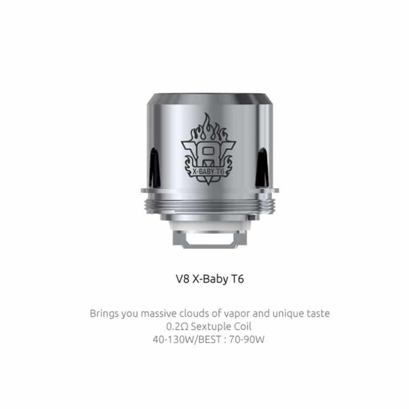SMOK X-Baby T6 Replacement Coils 0.2ohm for TFV8 X-Baby (3pcs/pack)